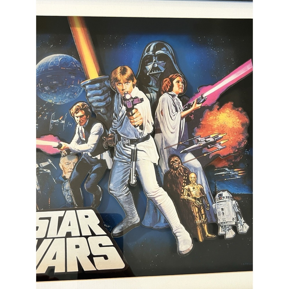 Disney Star Wars Framed 3D Lenticular Graphic Picture Wall Art Decor 14x14